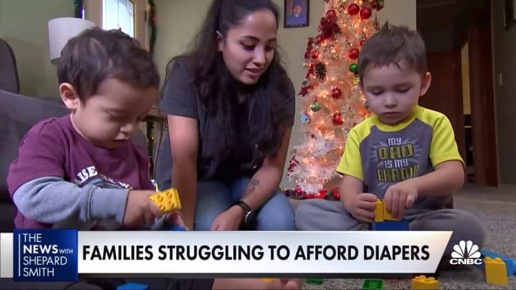 Families struggle to afford diapers