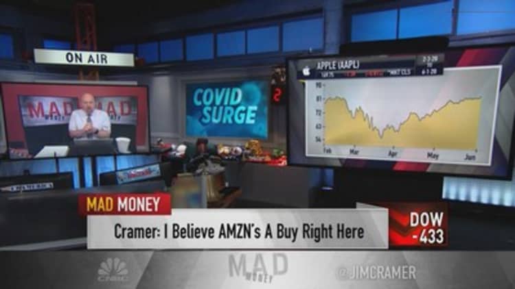 Cramer expects FAANG plus Microsoft to bottom before other stocks during omicron-related slide