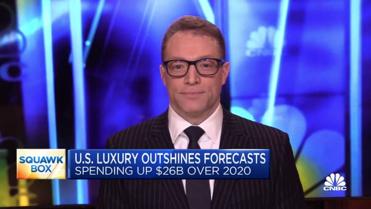 U.S. luxury spending outshines forecasts, up $26 billion over 2020