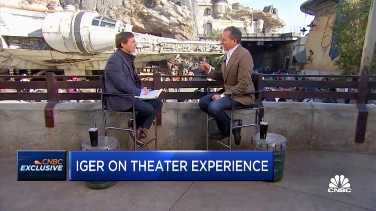 People like to go to movies, that's not going away, says outgoing Disney Chairman Bob Iger