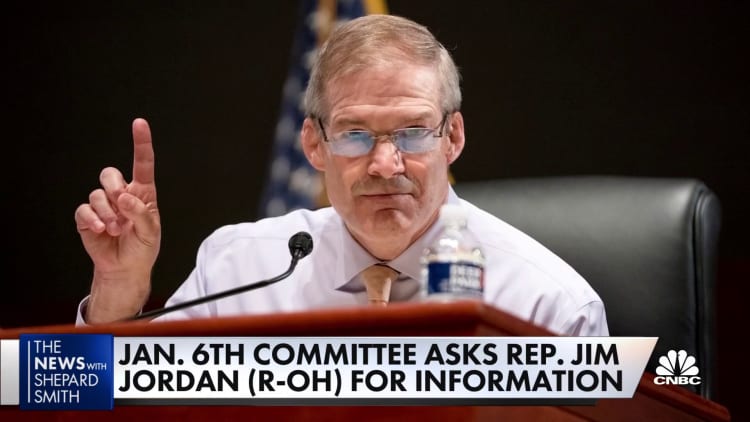 House Jan. 6th committee asks GOP Rep. Jim Jordan for information