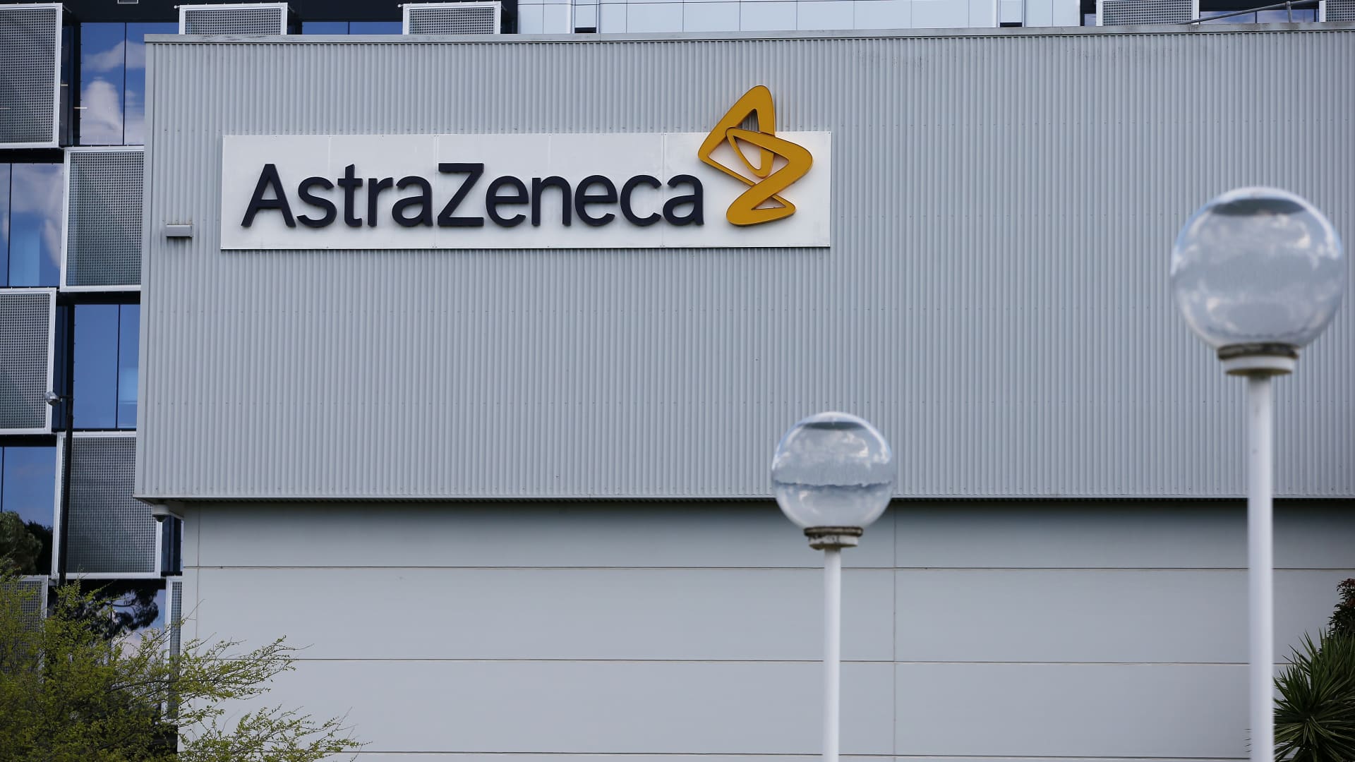 A view of an AstraZeneca facility is seen during Prime Minister Scott Morrison's visit on August 19, 2020 in Sydney, Australia.