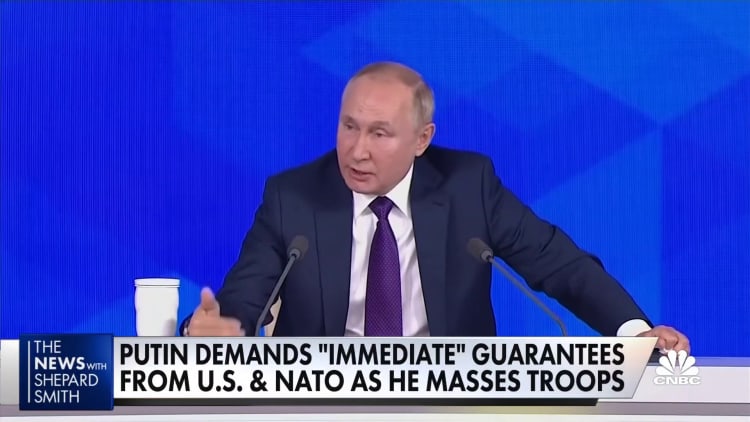 Putin demands immediate guarantees from U.S. and NATO