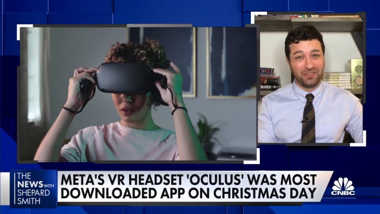 Meta's VR headset 'Oculus' was the most downloaded app on Christmas Day