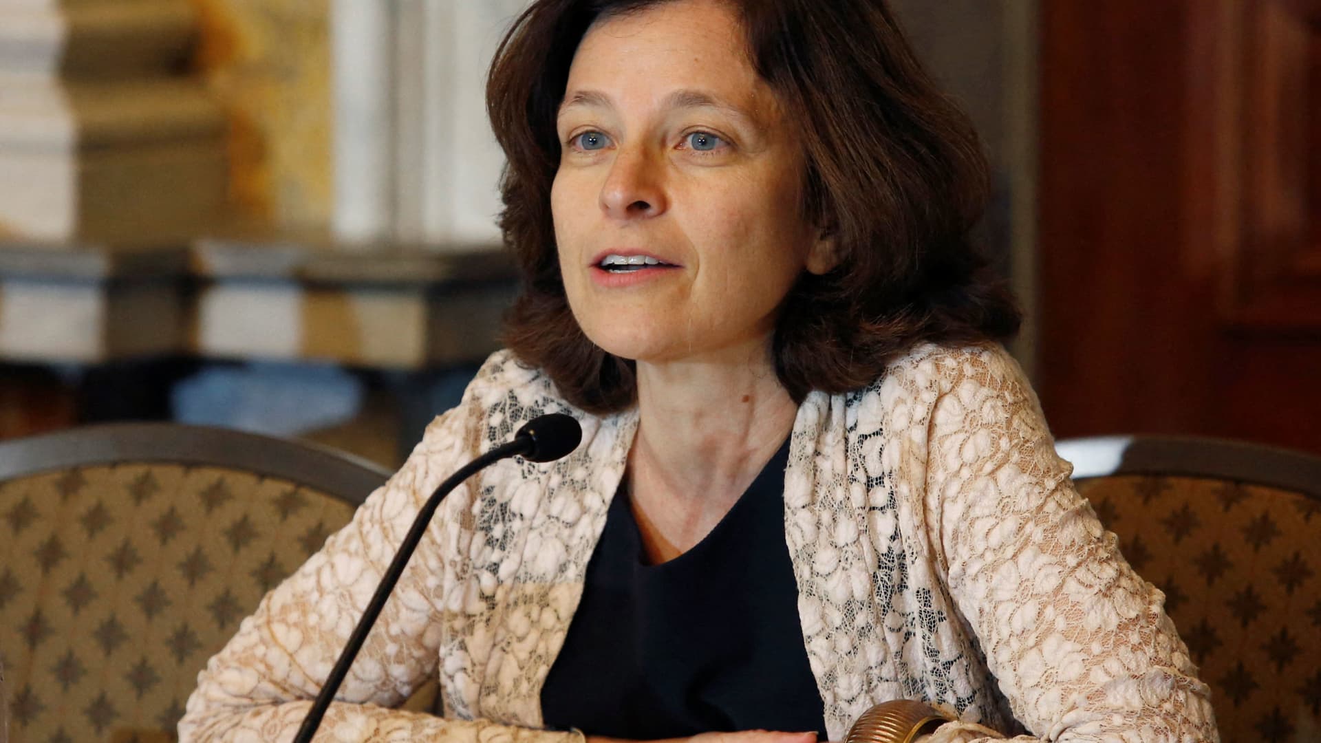 Sarah Bloom Raskin, in her role as Deputy Treasury Secretary at the Treasury Department in Washington, October 2, 2014.