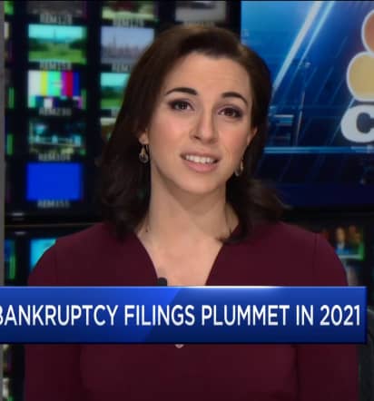 Commercial and consumer bankruptcy filings plummet in 2021