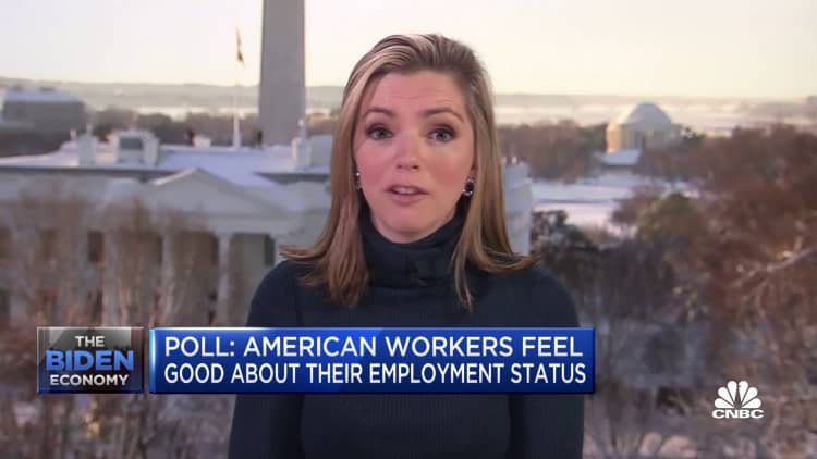 American workers feel good about their employment status, according to CNBC poll