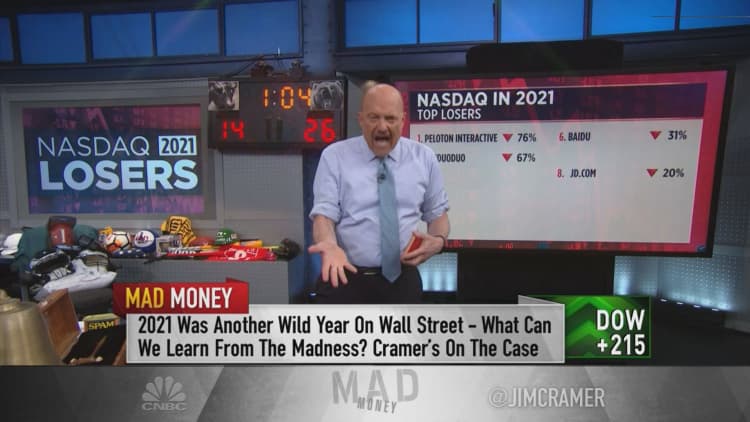 Jim Cramer's 2022 outlook for the worst-performing Nasdaq 100 stocks in 2021