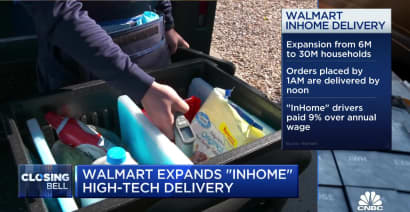 Walmart is expanding its "InHome" grocery delivery service to 30M homes