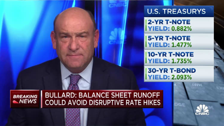 St. Louis Fed's Bullard supports balance sheet runoff in tandem with rate hikes