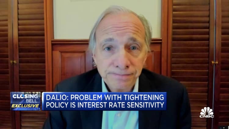 The problem with tightening policy is interest rate sensitivity, says Ray Dalio