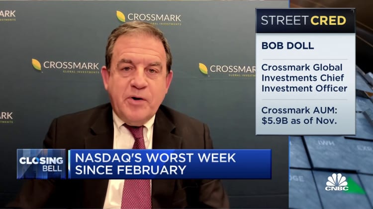 We predict stocks will experience a 10% correction in 2022, says Crossmark's Bob Doll
