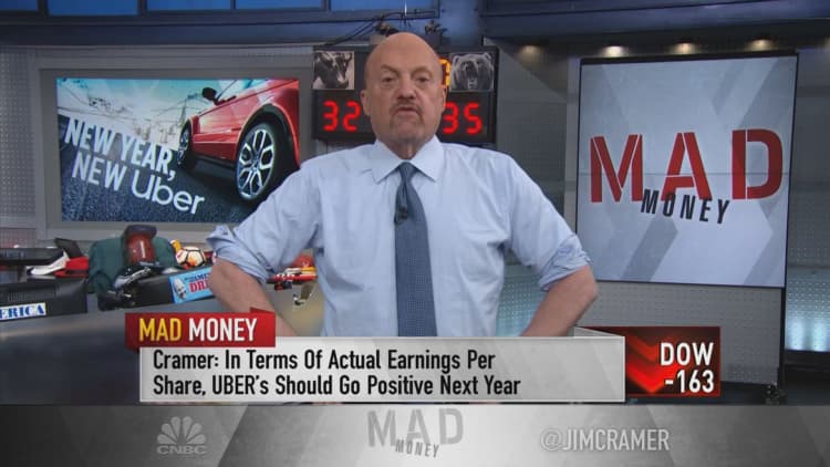 Jim Cramer says Uber is not a 'slam dunk,' but positives outweigh negatives for its stock