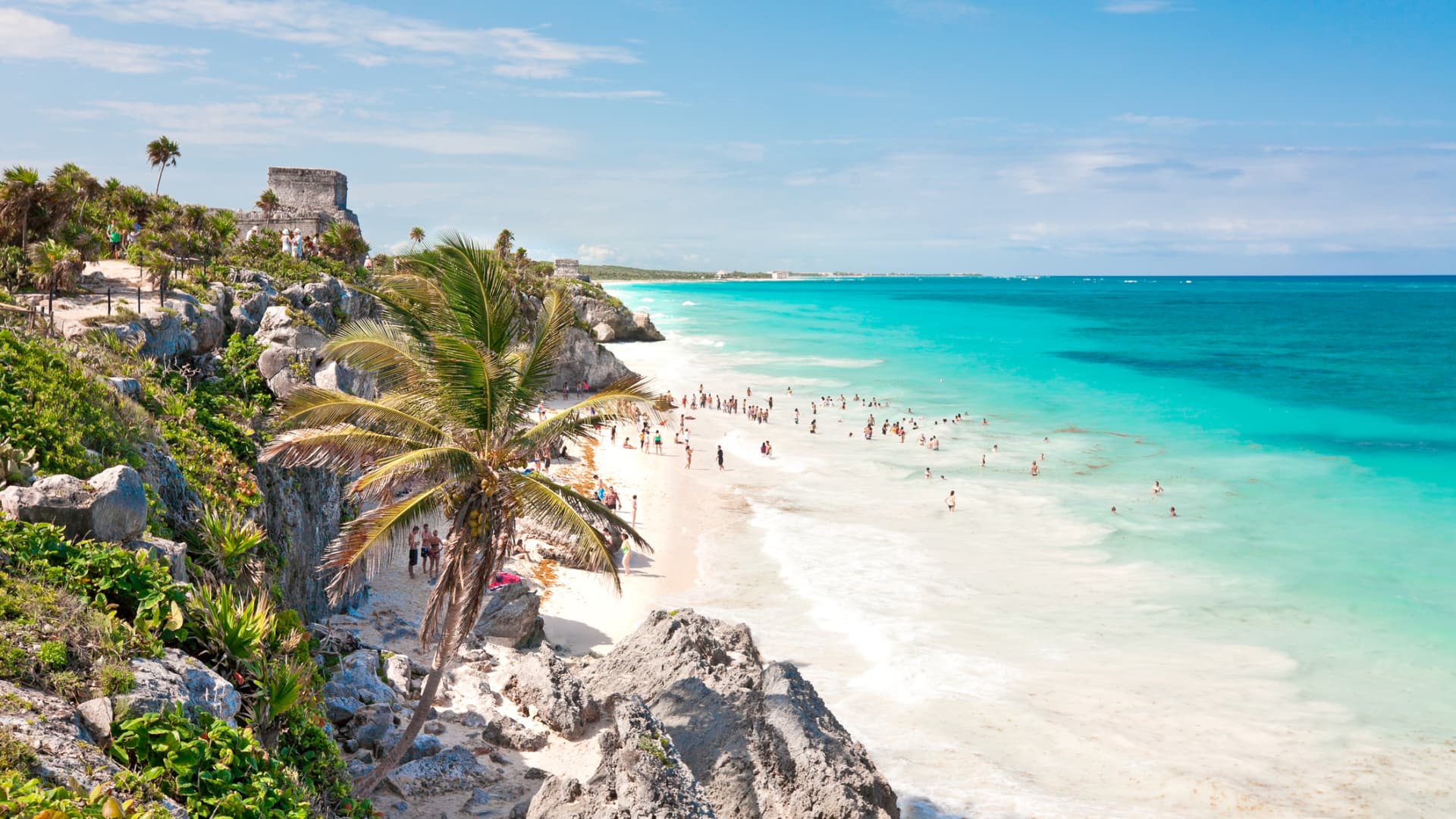 Beach and mountain destinations are popular, with bookings rising 1,665% to Tulum, Mexico (seen here) and nearly 700% to Denali National Park from 2019 to 2021, according to Viator.