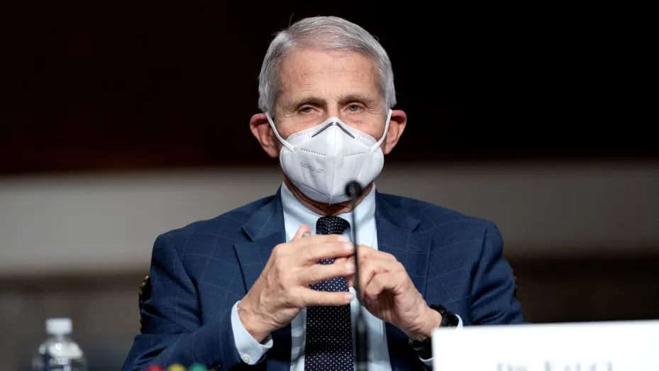 Dr. Anthony Fauci, director of the National Institute of Allergy and Infectious Diseases, attends a Senate Health, Education, Labor, and Pensions Committee hearing to examine the federal response to the coronavirus disease (COVID-19) and new emerging vari