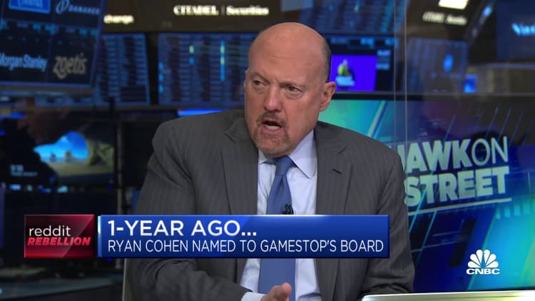 Jim Cramer discusses GameStop on one-year anniversary of Reddit rally