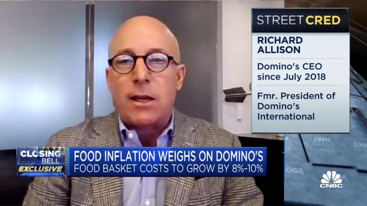 Domino's sees an 8-10% increase in food inflation this year, says CEO
