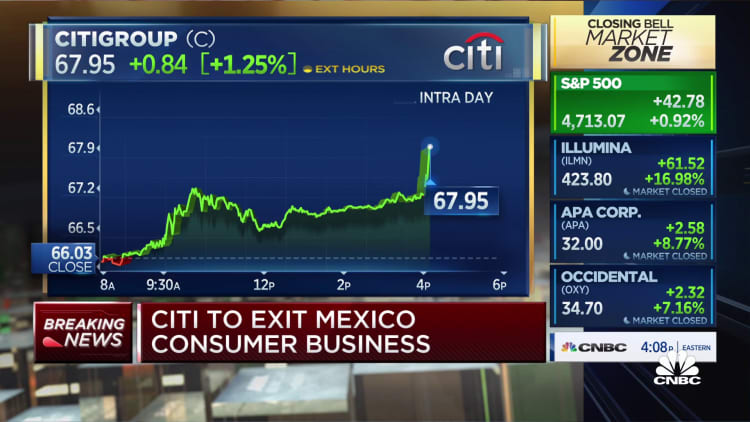 Citi will exit its Mexico business