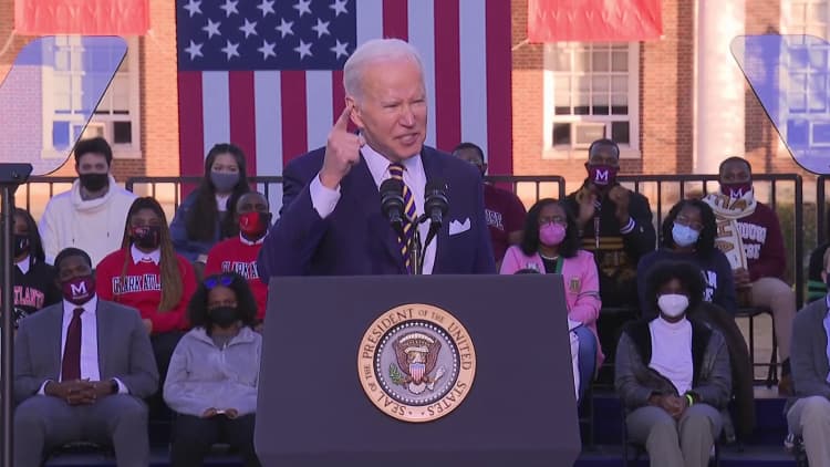 Biden: I support changing the Senate rules to protect voting rights