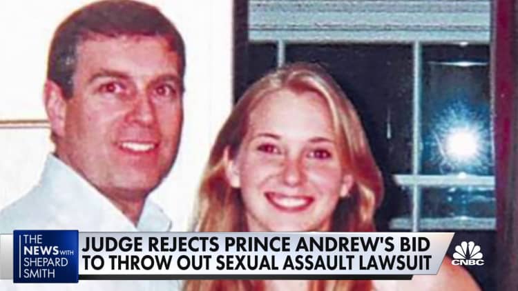 Judge rejects Prince Andrew's request to toss sexual assault lawsuit against him