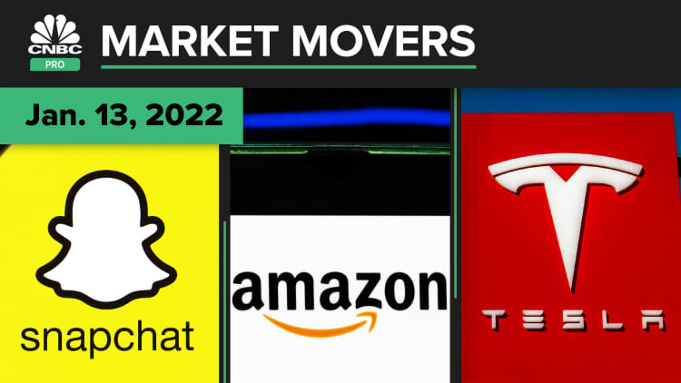 Snapchat, Amazon, and Tesla are some of today's top investments: Pro Market Movers Jan. 13
