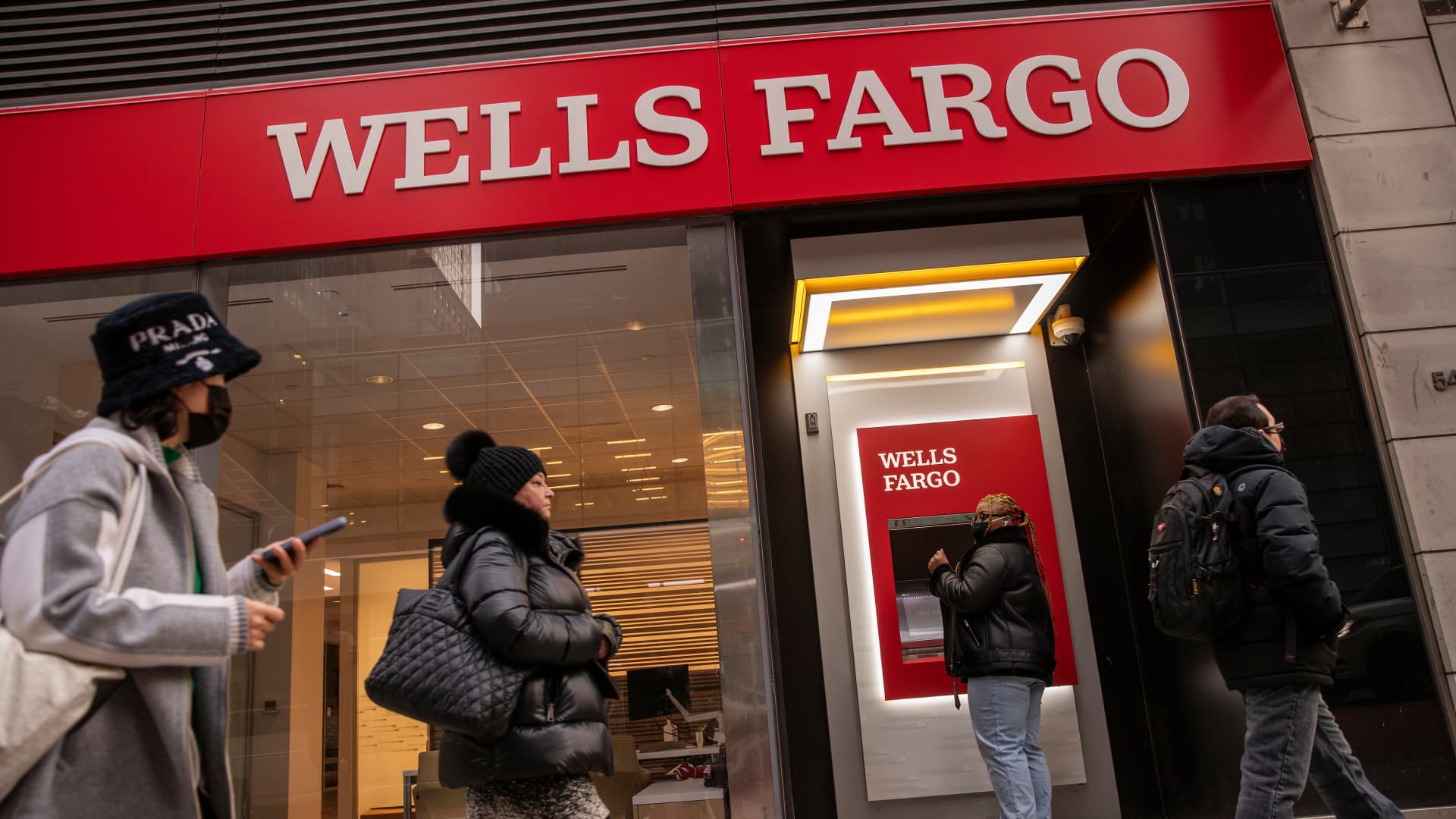 Wells Fargo profit falls as bank boosts loan loss reserves; shares rise – CNBC