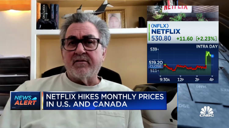 Netflix moves higher after price hike announcement
