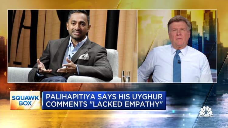 Billionaire investor Palihapitiya says comments on Uyghur genocide 'lacked empathy'