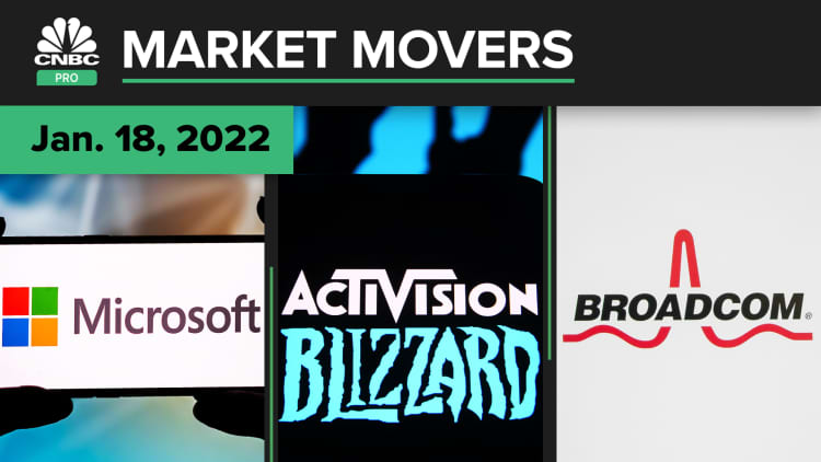 Microsoft, Activision Blizzard and Broadcom are some of today's top picks: Pro Market Movers Jan. 18