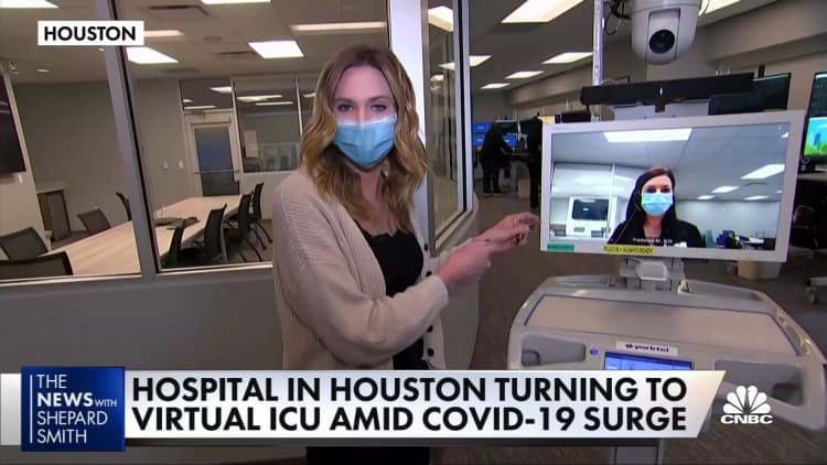 Houston hospital turns to virtual ICUs to fight Covid surge