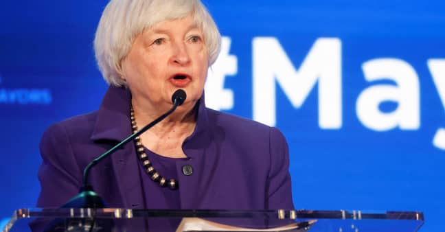 Yellen defends Biden's economic record, says she sees path to slower inflation