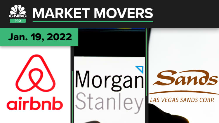 Airbnb, Morgan Stanley, and Las Vegas Sands are some of today's top picks: Pro Market Movers Jan. 19