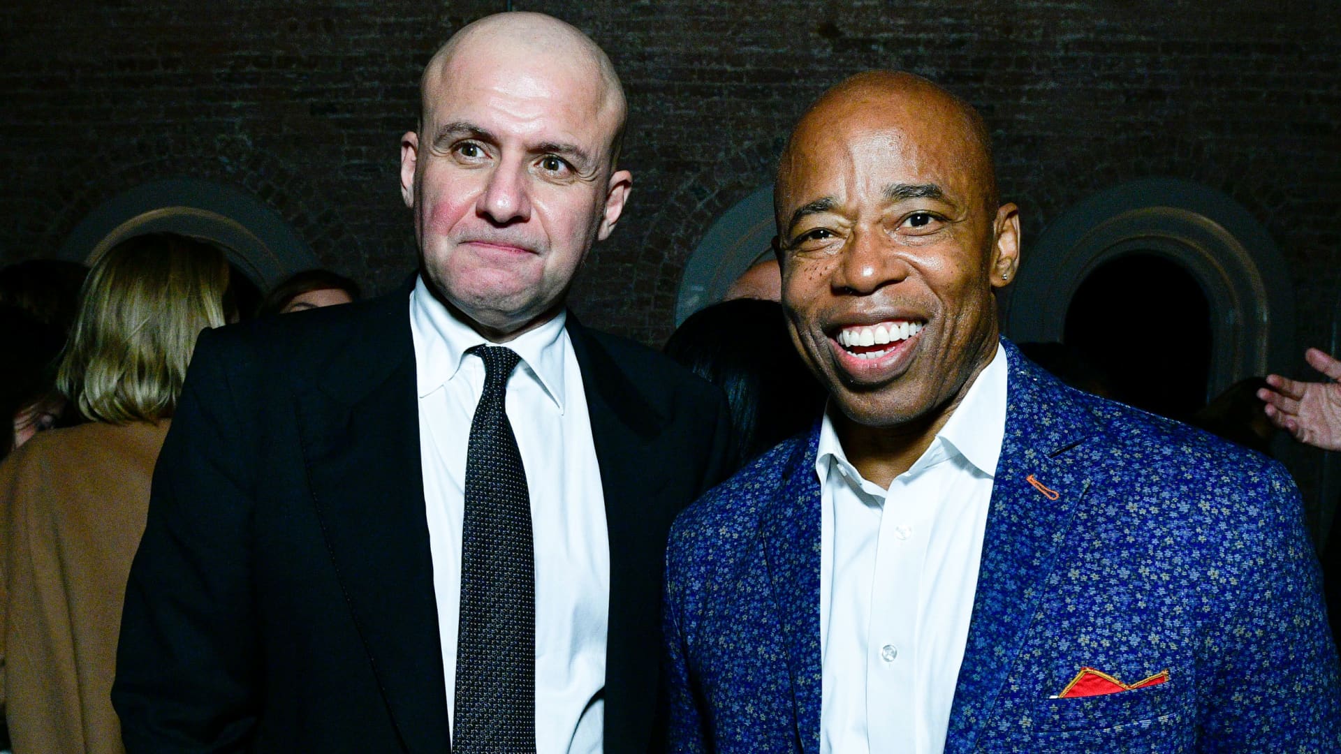 Ronn Torossian and Eric Adams attend the Mayor Elect Eric Adams Celebration Party at Zero Bond on November 02, 2021 in New York City.