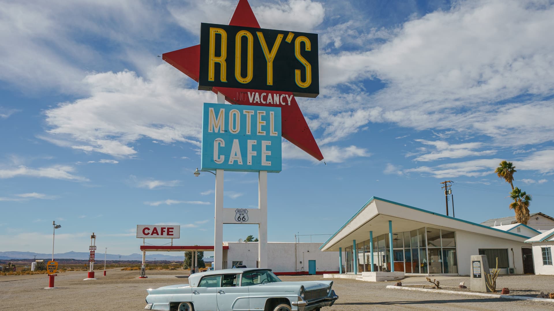 Roy's Motel & Cafe along historic Route 66 in Amboy, California.