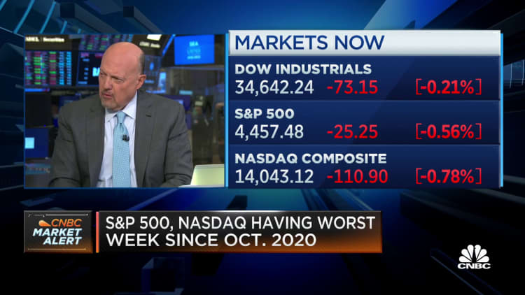 Jim Cramer says he likes the semiconductor stocks that are pulling back
