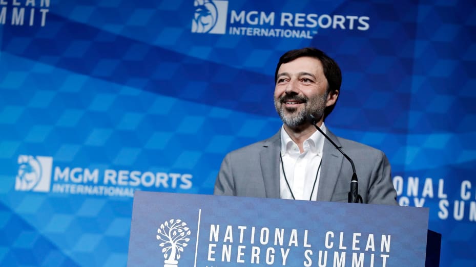 Raffi Garabedian, then the CTO of First Solar, speaks during the National Clean Energy Summit in 2017.
