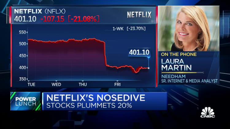 Netflix's should add advertising tier for future growth, says Needham's Laura Martin