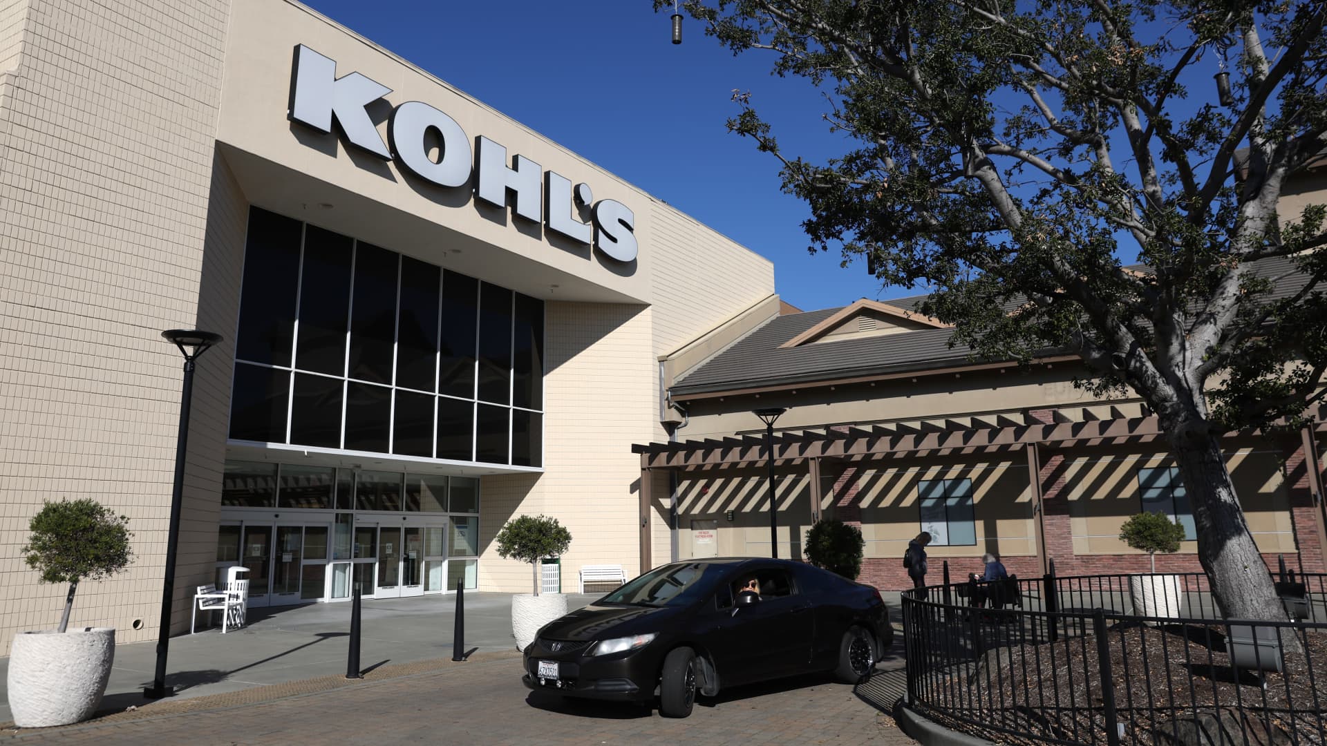 The Kohl's logo is displayed on the exterior of a Kohl's store on January 24, 2022 in San Rafael, California.