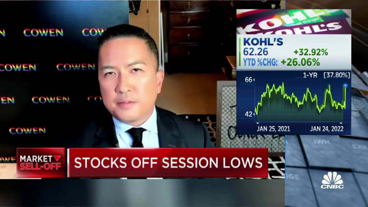 We think Kohl's is worth $75 a share or more, says Cowen's Oliver Chen
