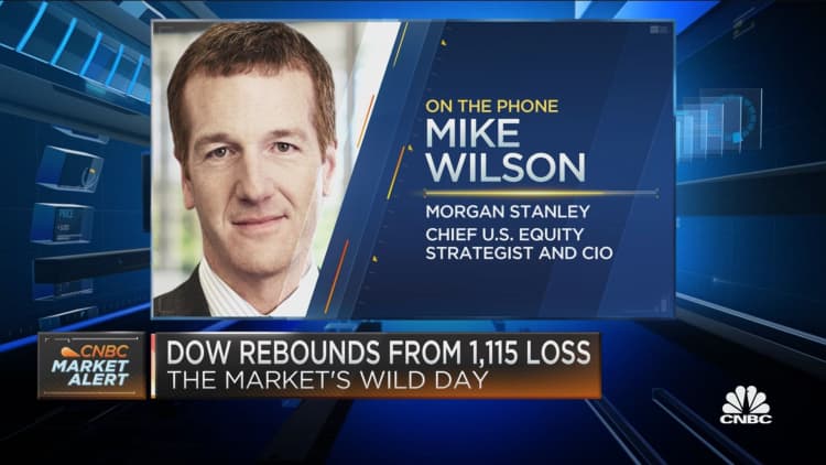 Morgan Stanley's Mike Wilson says stay defensive, the S&P could fall another 10%