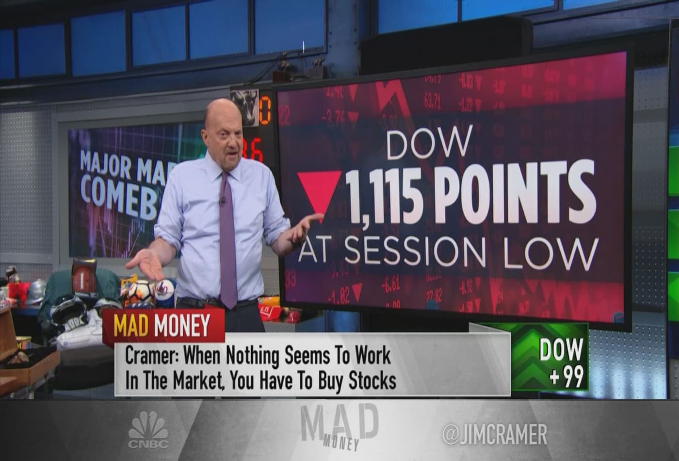 Jim Cramer discusses Monday's remarkable market comeback and the need for investment discipline