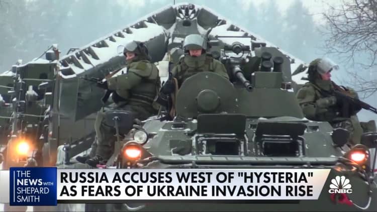 Moscow accuses West of hysteria ahead of possible Ukraine invasion