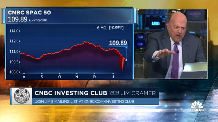 Cramer says there's 'no more Jimmy Chill' when it comes to SPACs