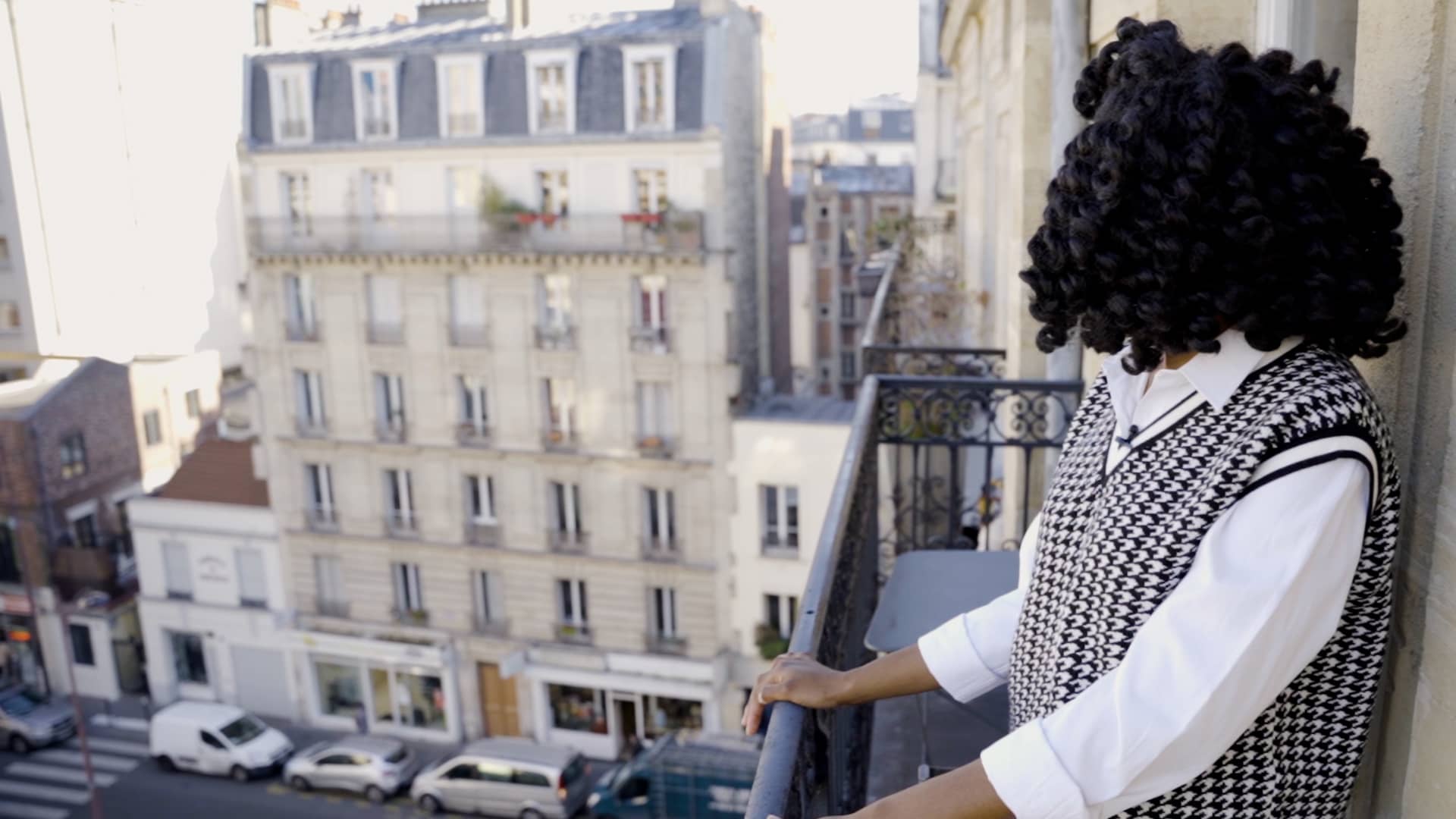 Digital consultant and YouTuber Tiffanie Davis overlooks Paris' Montmartre neighborhood from her apartment.