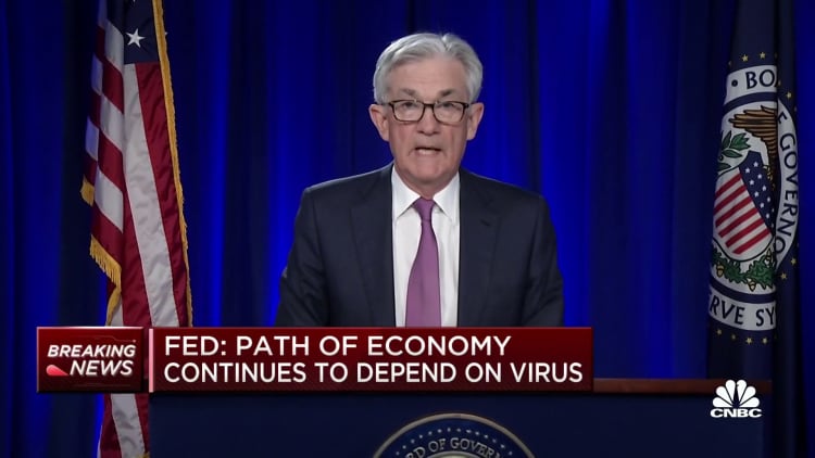 Chairman Jerome Powell delivers remarks after Fed leaves rates unchanged