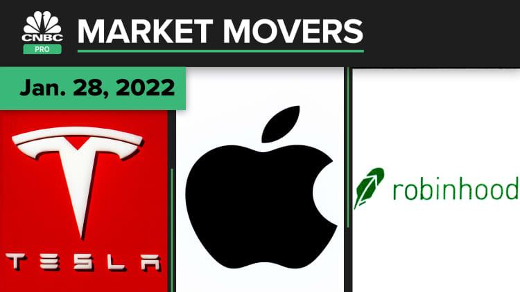 Tesla, Apple, and Robinhood are some of today's picks: Pro Market Movers Jan. 28