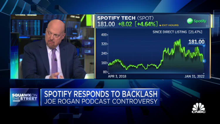 Jim Cramer: Spotify is a great company, podcasting a great business