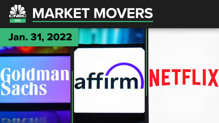 Goldman Sachs, Affirm, and Netflix are some of today's picks: Pro Market Movers Jan. 31