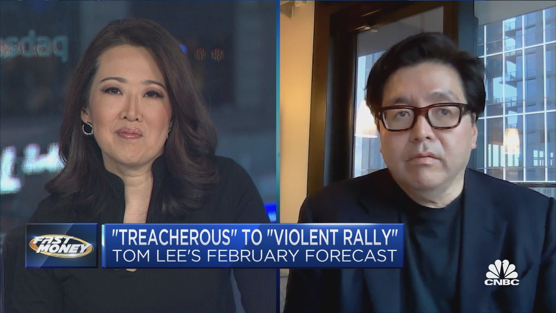 Treacherous' market activity paves way for 'violent rally' in February,  says market bull Tom Lee