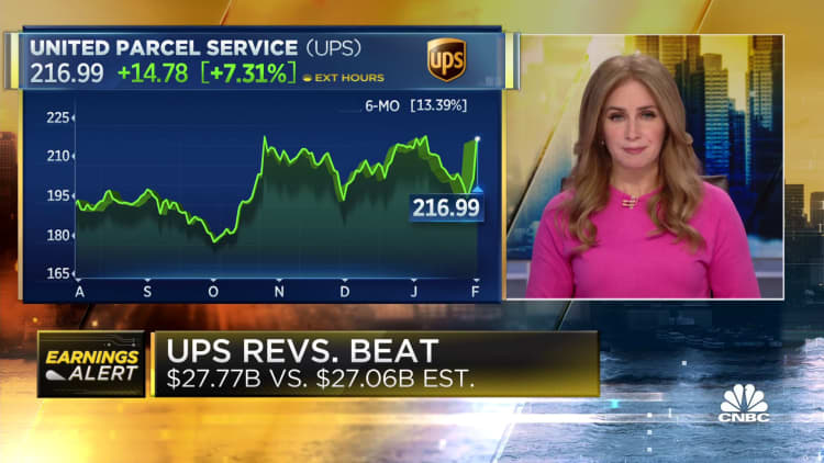 UPS earnings beat estimates, raises quarterly dividend 49%